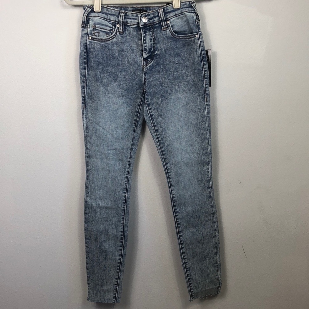 NWT TRUE RELIGION Jenny Curvy Jeans Mid Rise Skinny Vintage Light Wash 26 Fray - Picture 5 of 12